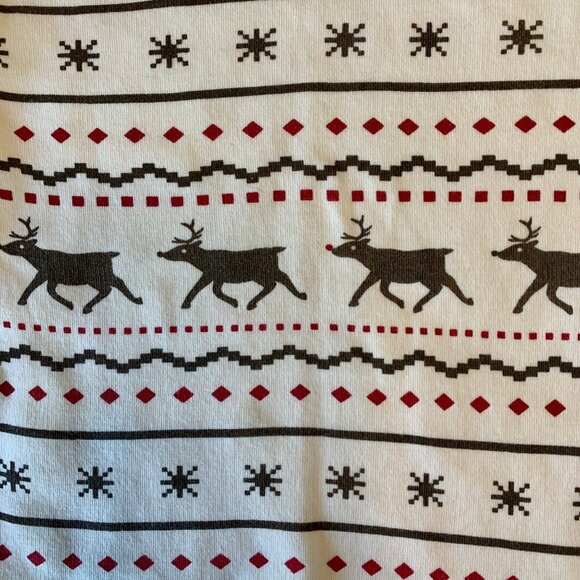 L'OVED BABY Reindeer Christmas Pajamas 2T 4-5 Fair Isle Organic Cotton Unisex - Picture 4 of 15